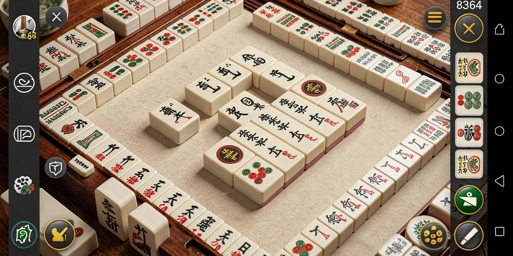Tampilan gameplay Mahjong di aplikasi 8364 yang seru.