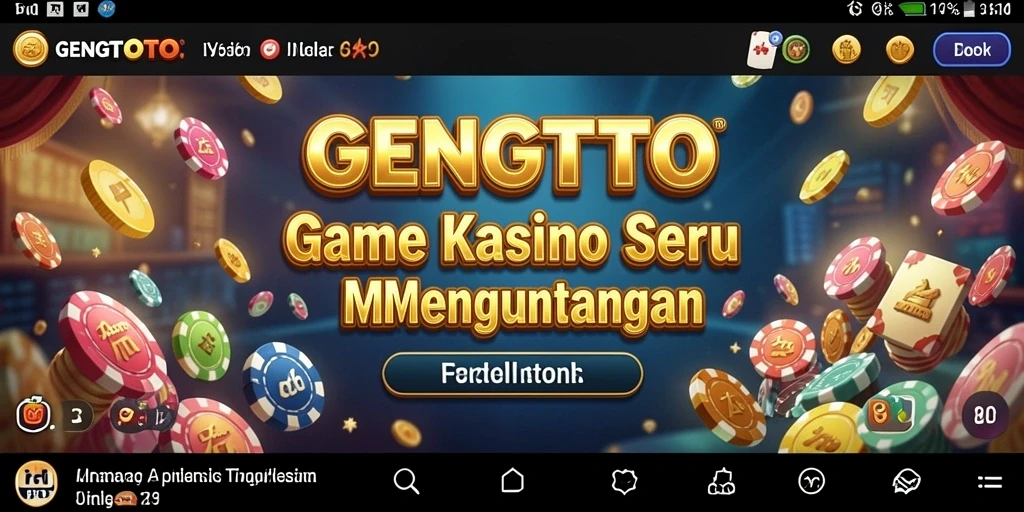 Tampilan utama GENGTOTO dengan gameplay Kasino yang seru.