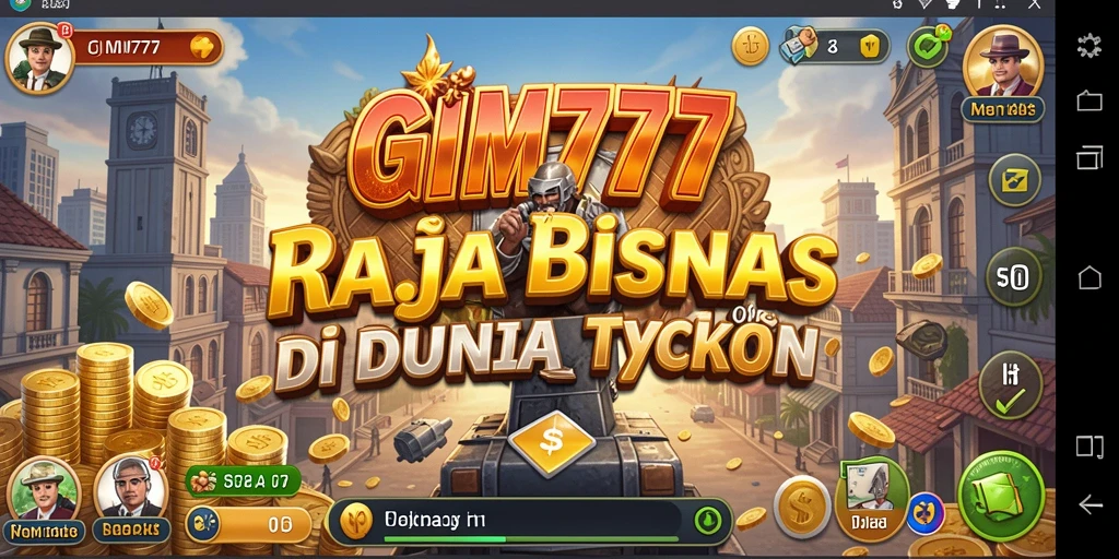 Screenshot gameplay GIM777 yang menunjukkan simulasi bisnis yang seru.