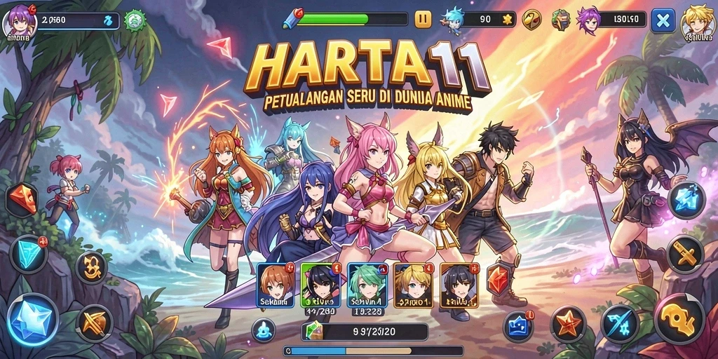 Gameplay seru dengan karakter anime yang menarik dan aksi mendebarkan.
