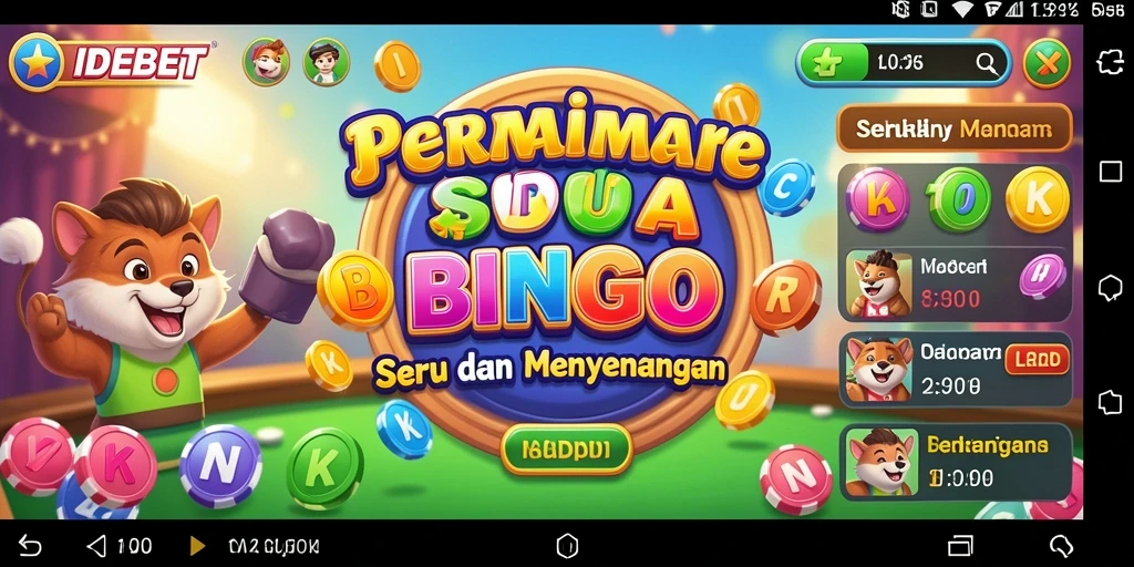 Tampilan screenshot gameplay Bingo di IDEBET yang seru.