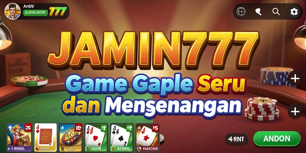 Tampilan screenshot JAMIN777 dengan gameplay Gaple yang seru.