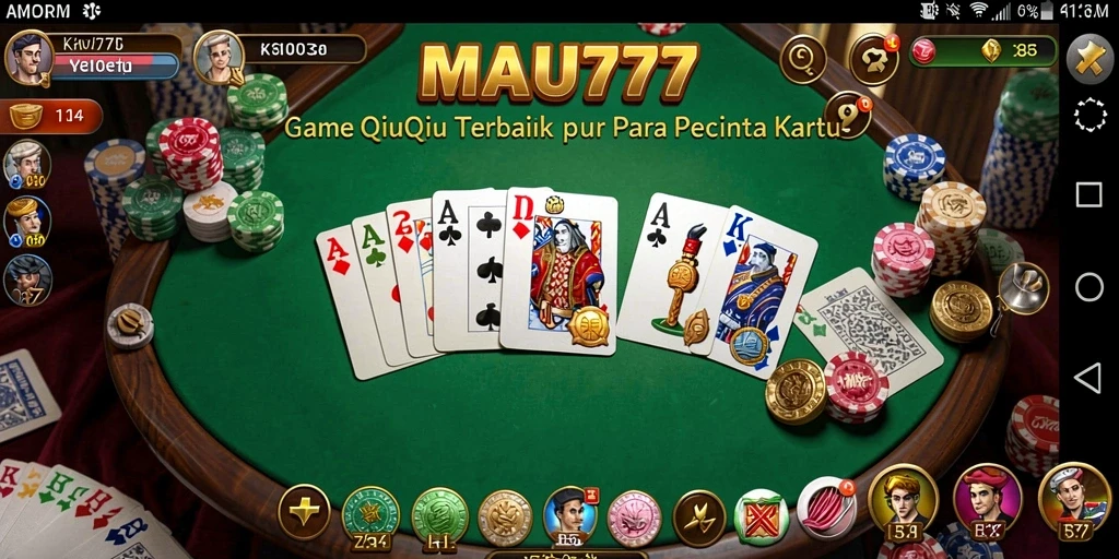 Screenshot gameplay MAU777 menunjukkan keseruan bermain QiuQiu.