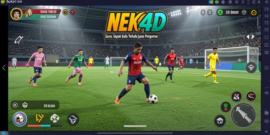 Tampilan gameplay menarik dari NEKO4D di lapangan sepak bola.