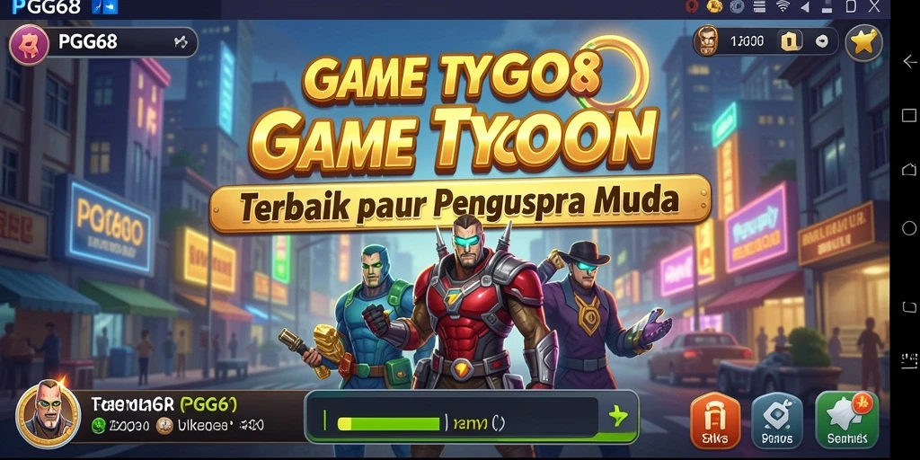 Gameplay PGG68 yang penuh tantangan dalam membangun bisnis.