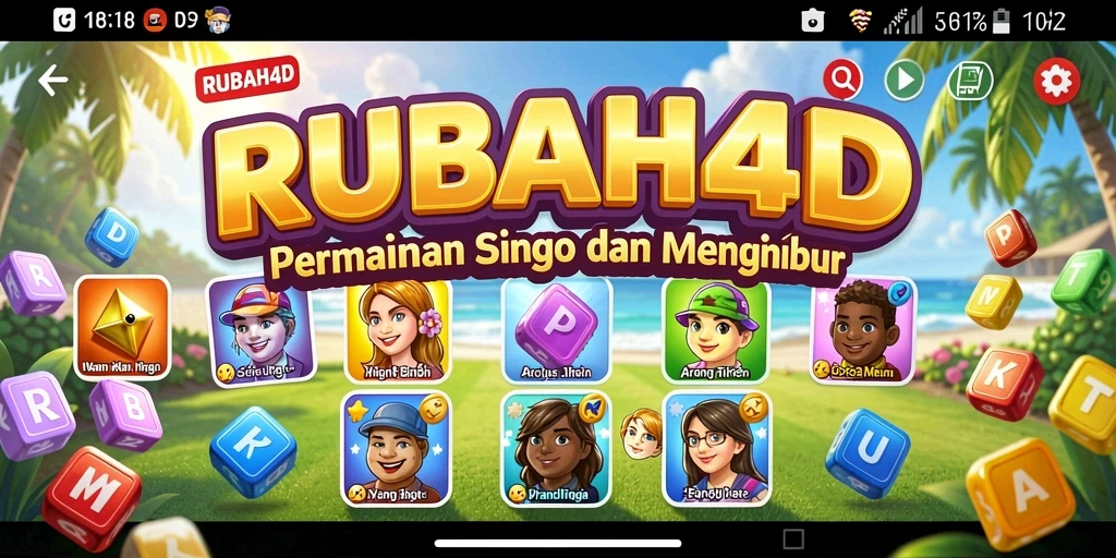 Tampilan gameplay seru RUBAH4D dalam permainan Bingo.