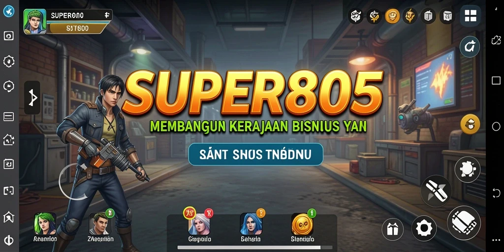Screenshot utama SUPER805 menunjukkan pengelolaan bisnis yang dinamis.