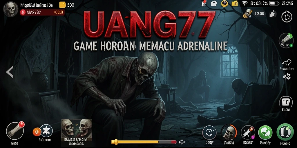 Tampilan gameplay UANG77 yang menegangkan dan mencekam.